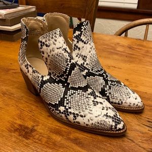 Snake skin booties